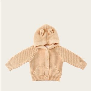 Jamie Kay Tan Knit Bear Hoodie